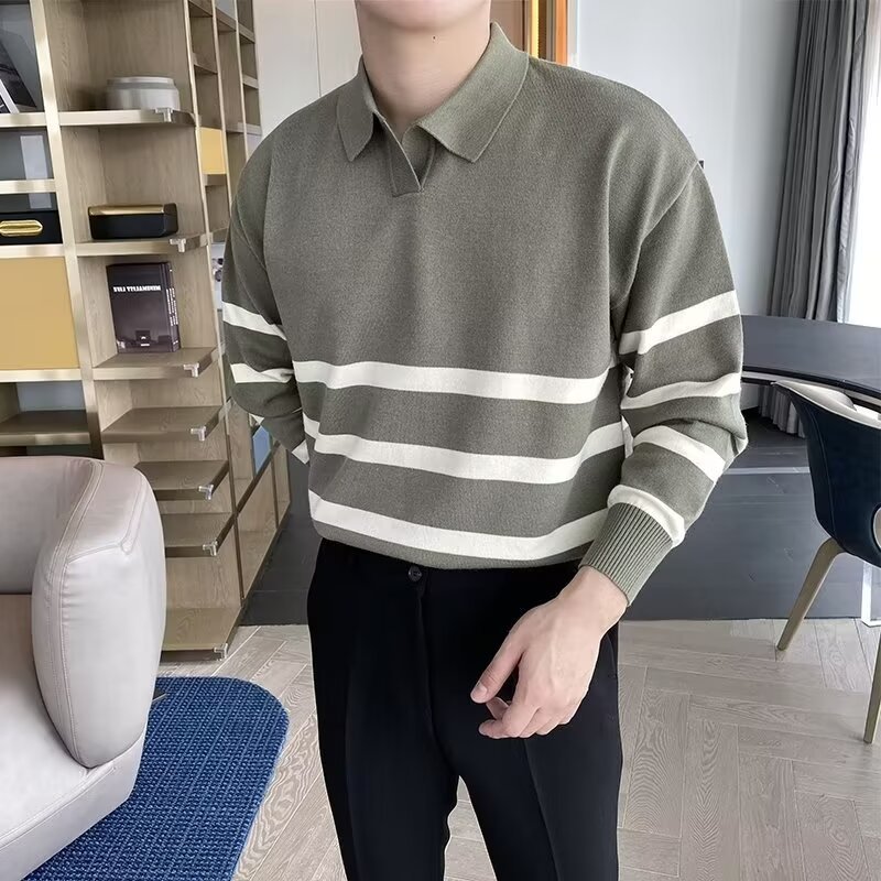 Men's Striped Casual Tops