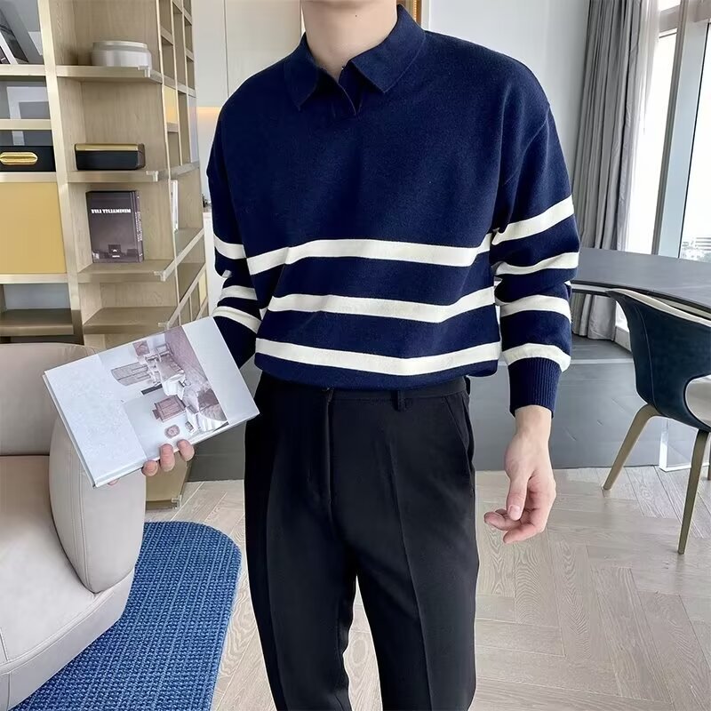 Men's Striped Casual Tops